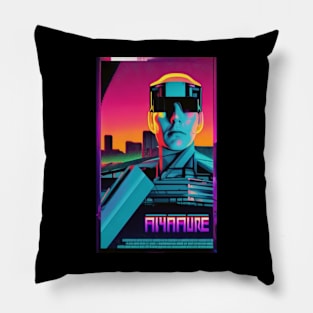 Retro Future - Tee Poster - 001 Pillow