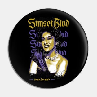 vintage antidesign sunset blvd norma desmond metal Pin