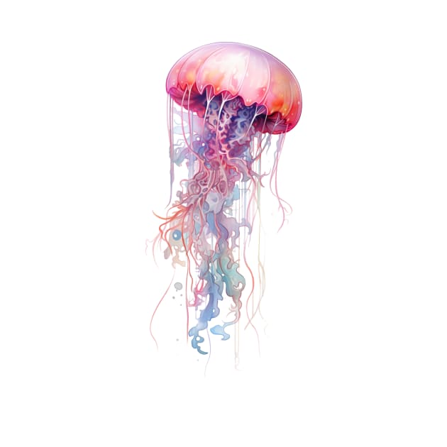 Watercolor Jellyfish by OspreyElliottDesigns