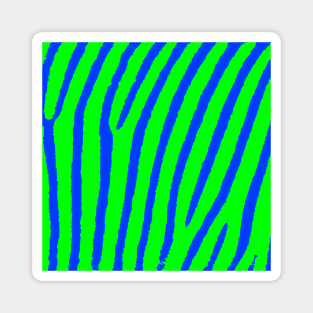 Zebra Print (Green & Blue) Magnet