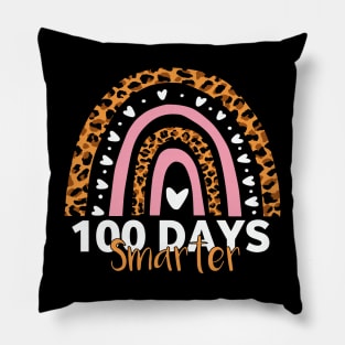 100th Days of School - 100 Days Smarter Rainbow Pillow