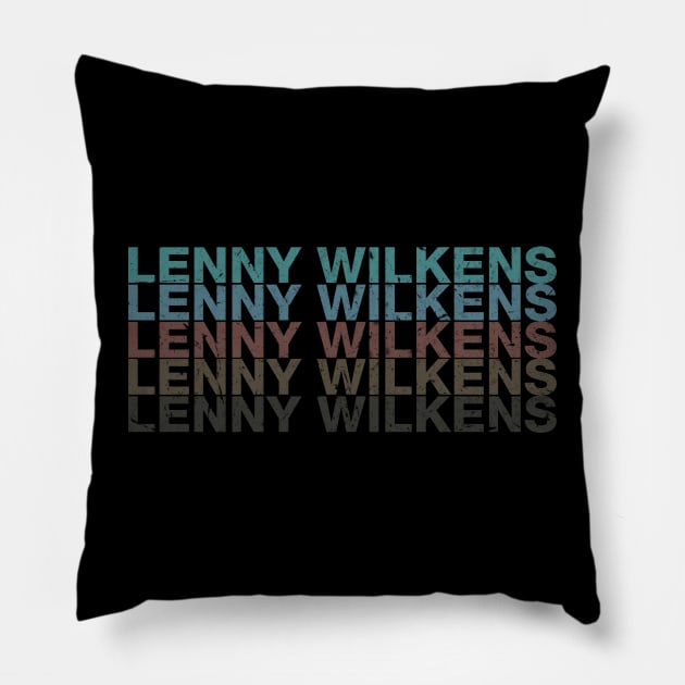 Vintage Proud Name Lenny Sports Birthday Retro Pillow by Cierra Bauch