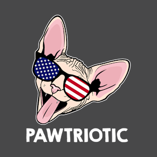 Sphynx Patriotic Pawtriotic Sunglasses 4th Of July T-Shirt