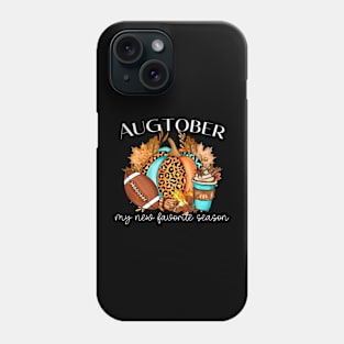 Augtober Football Fall Season for Coffee Latte Lovers Phone Case