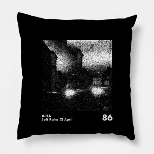 A-Ha / Soft Rains Of April / Minimal Graphic Design Tribute Pillow