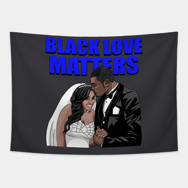 Black Love Matters Tapestry by Diaspora Wear