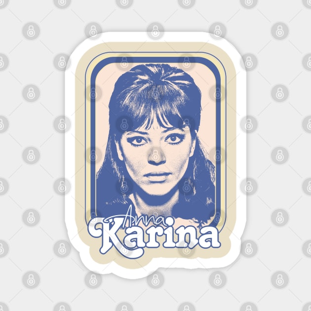 Anna Karina // ORIGINAL Retro Nouvelle Vague Fan Design Magnet by DankFutura