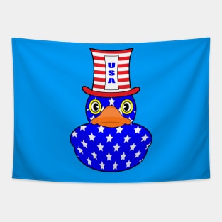 Cool Rubber duck USA Tapestry