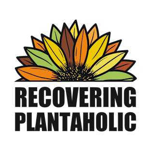 RECOVERING PLANTAHOLIC Colorful Retro Sunset Scratched Rough Sunflower Plant Or Flower Design For Garden Lovers T-Shirt