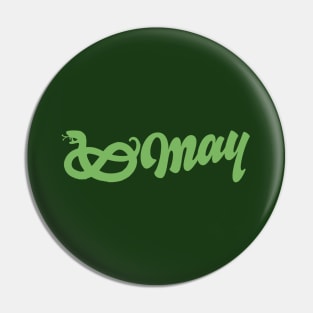 May Bud Green Snake Pin