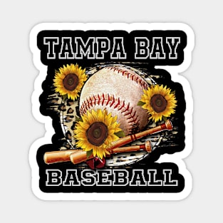 Awesome Baseball Name Tampa Bay Proud Team Flowers Magnet