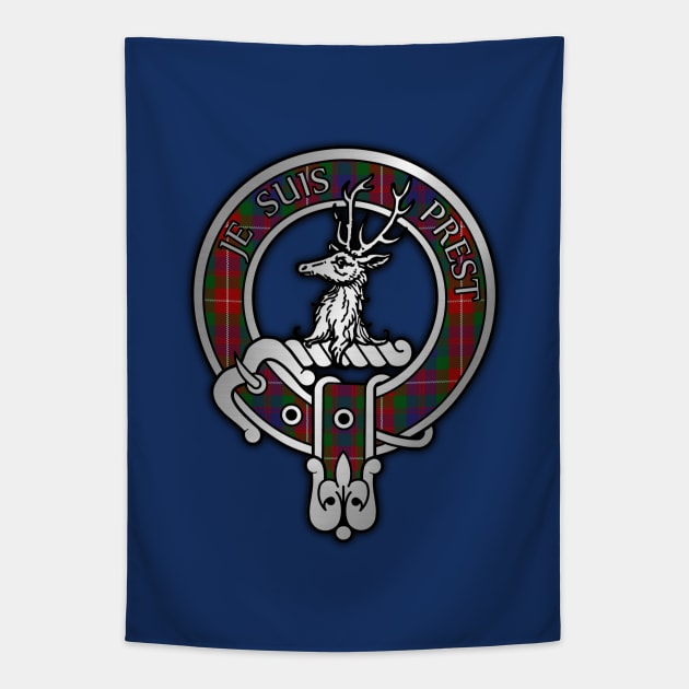 Clan Fraser Crest & Tartan Tapestry by Taylor'd Designs