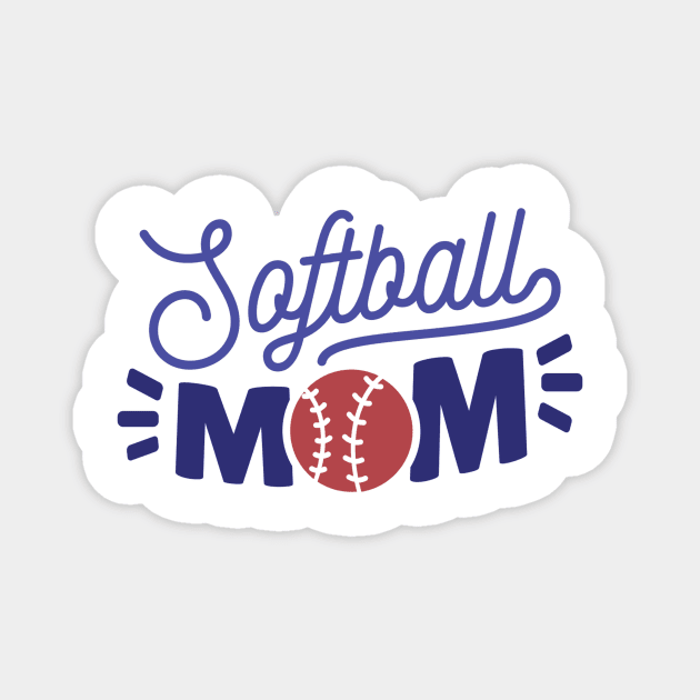 Softball Mom Magnet by A&P