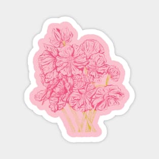 Pink Poppy Flowers Magnet