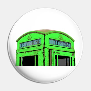 Green Phone Box Pin