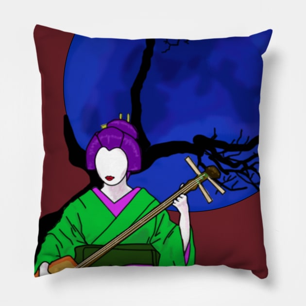 Geisha Pillow by sirchaac