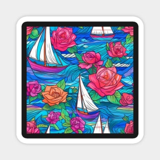 Sailing boats pattern Magnet