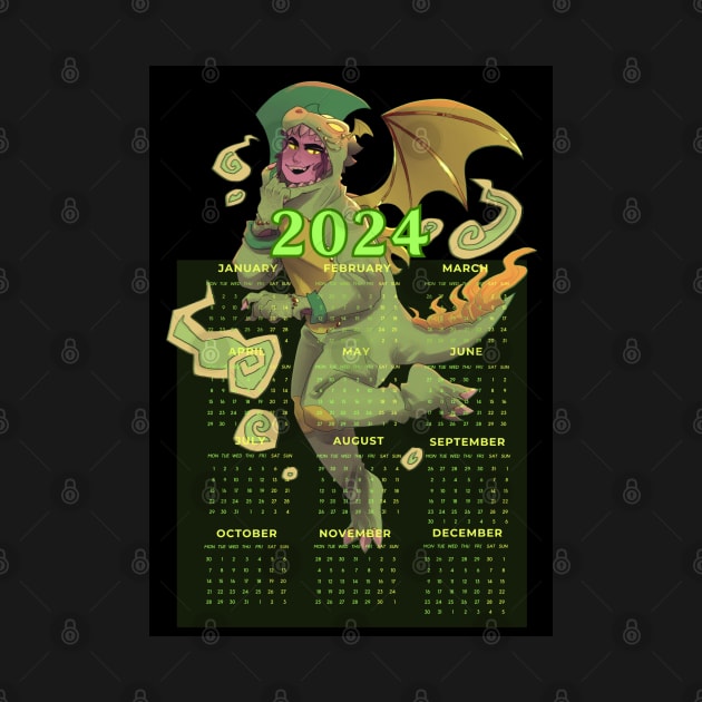 Health Jess 2024 New Year Green Earth Dragon by WiliamGlowing