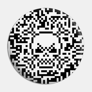 Skull And Crossbones (Quick Response Code / 41x41 / NEG) Pin