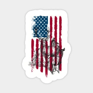 American Deer Hunter patriotic Magnet