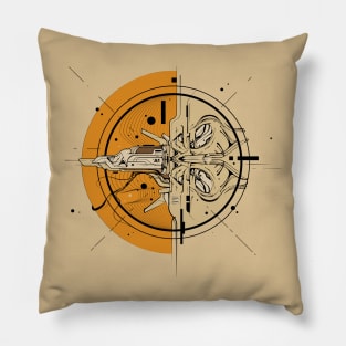 Abstract Art Forms Circle Pillow