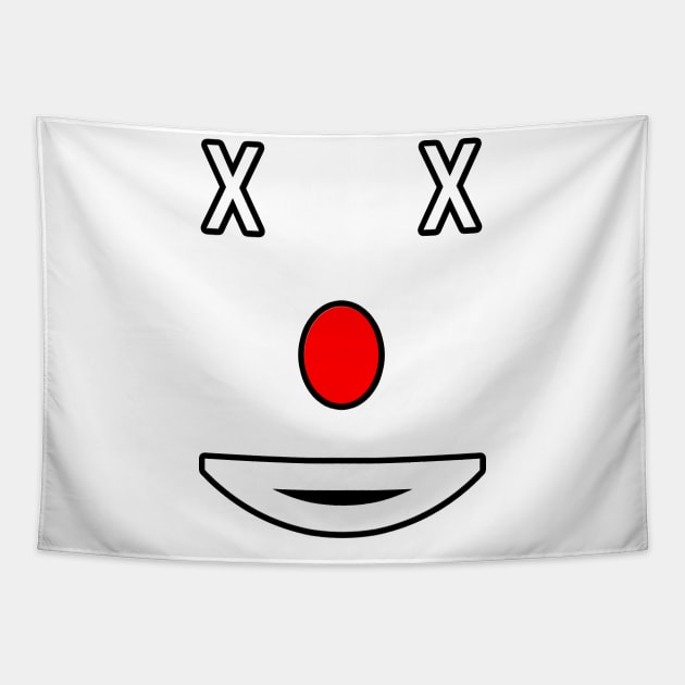 Clownface Emoji Design Tapestry by atomstartup