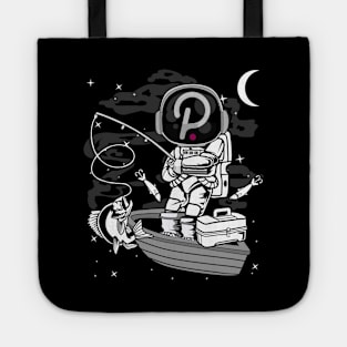 Astronaut Fishing Polkadot DOT Coin To The Moon Crypto Token Cryptocurrency Blockchain Wallet Birthday Gift For Men Women Kids Tote