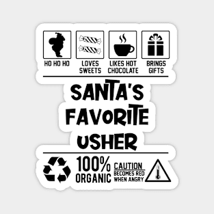 Santa's Favorite Usher Santa Claus Magnet