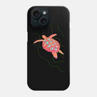 Hawksbill turtle (Eretmochelys imbricata) v2 Phone Case