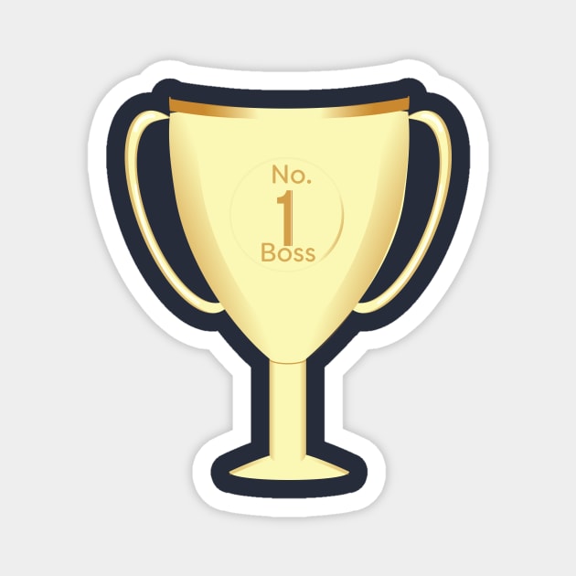 Number one Boss Throphy Magnet by sigdesign