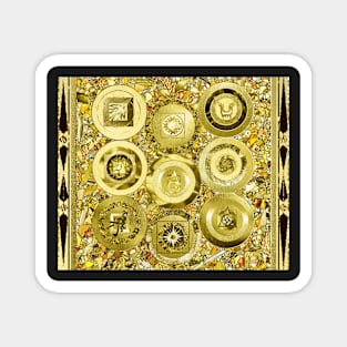 10 Years with EXO - gold mosaic digital artwork Magnet