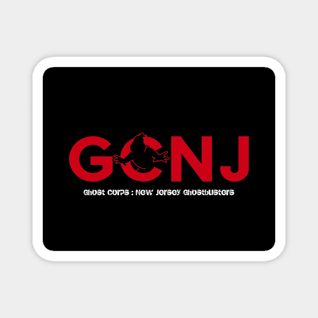 Gcnj red graphic Magnet by GCNJ- Ghostbusters New Jersey