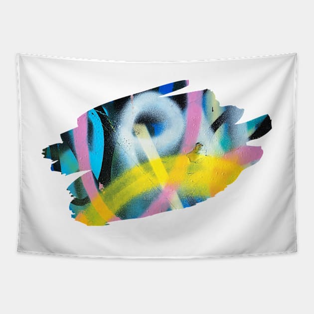 Graffiti Splash Art Print Pastel Tapestry by Auto-Prints