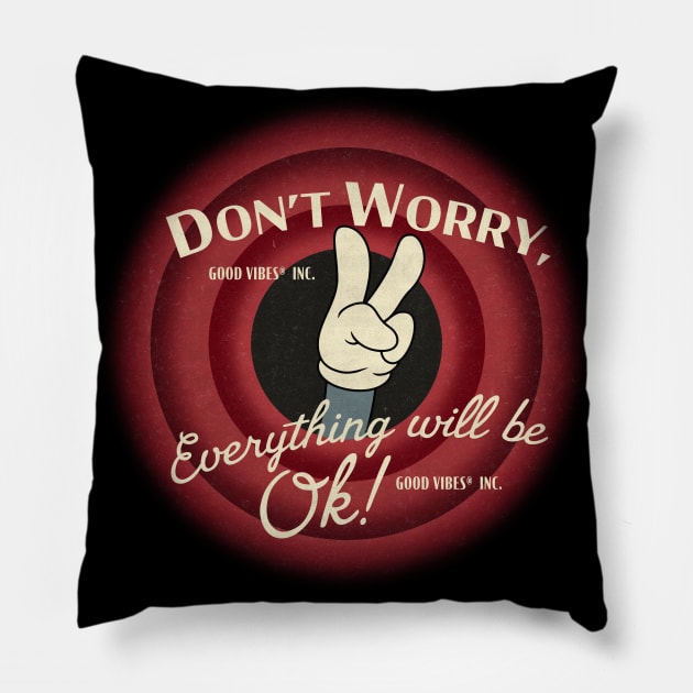 everything will be ok Pillow by mathiole