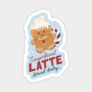 Winter Christmas Gingerbread Latte Magnet