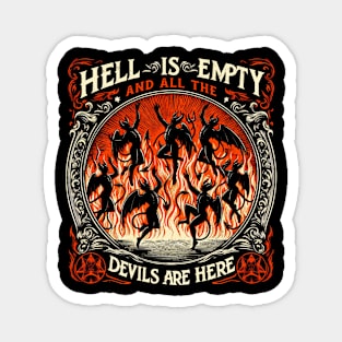 The Tempest - Hell is Empty - Vintage Distressed Magnet