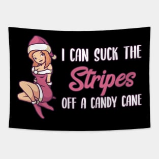 Naughty Christmas Gift | I can suck the Stripes Tapestry