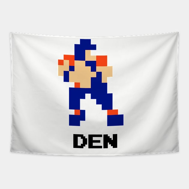 8-Bit Quarterback - Denver (Throwbacks) Tapestry by The Pixel League