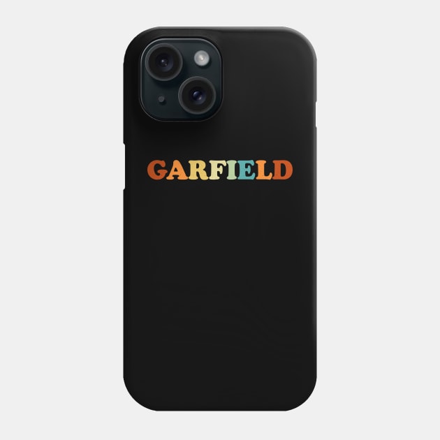 Retro Vintage Garfield Name color Phone Case by dkdesign96