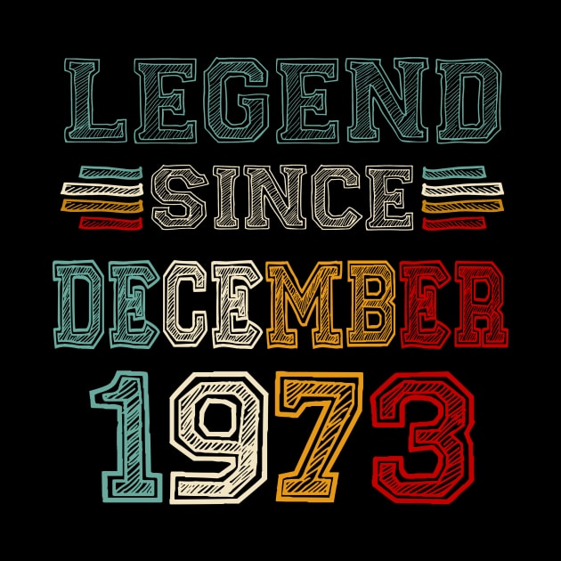50 Years Old Legend Since December 1973 50th Birthday by Gearlds Leonia