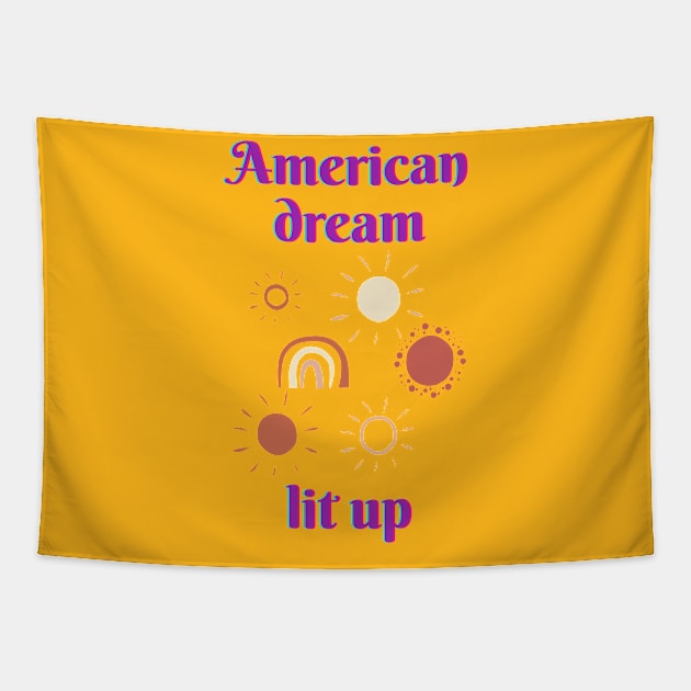 Lit up American Dream Tapestry by JustPureCreatives