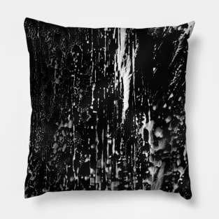 Simple abstract black and white watercolor, graphite background. Hand-painted texture, splashes, drops of paint, paint smears. Best for backgrounds, wallpapers, covers and packaging, wrapping paper. Pillow