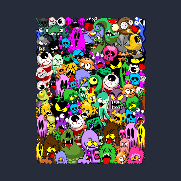 Monsters Doodles Characters Saga by BluedarkArt