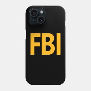 FBI Shirt Back Print Gold Phone Case