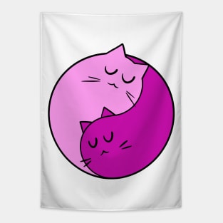 Yin Yang cats Tapestry