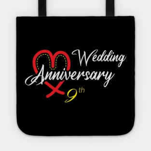 Wedding anniversary 9th love Tote