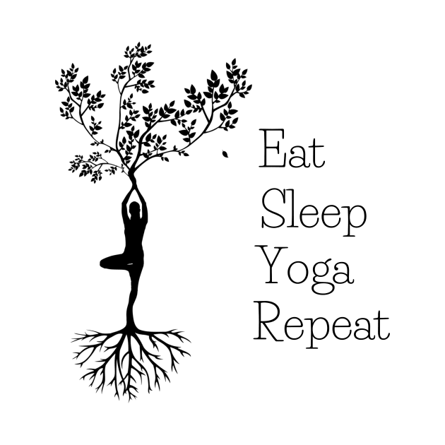 Eat Sleep Yoga Repeat by MinimalSpace