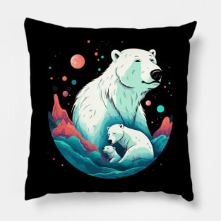 Polar Bear Fathers Day Pillow