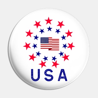 USA PATRIOTIC Fourth Of July Celebration Pin