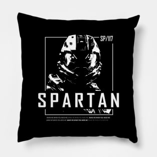 Halo game quotes - Master chief - Spartan 117 - Stencil #1 Pillow